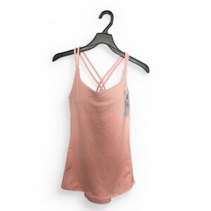 icyzone Workout Tank Tops Built in Bra Women's Strappy Athletic Yoga Tops Sz S